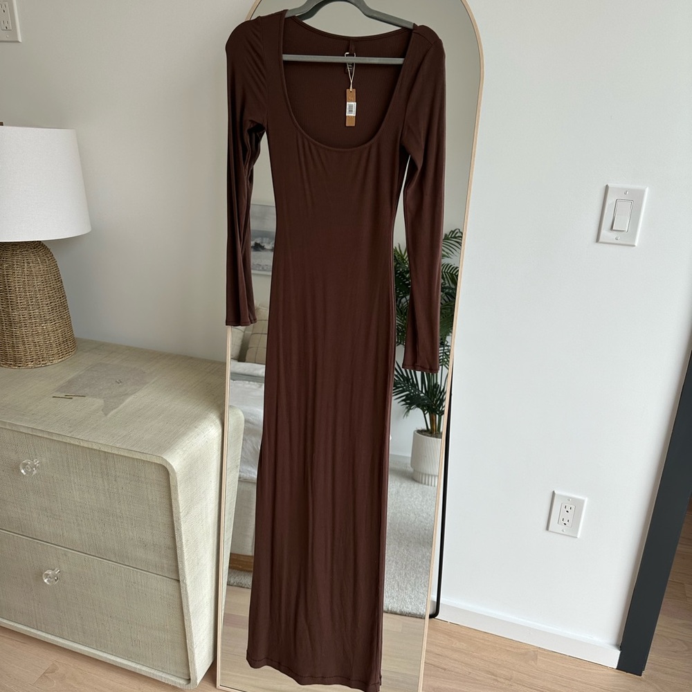 Skims Soft Lounge Dress BROWN
